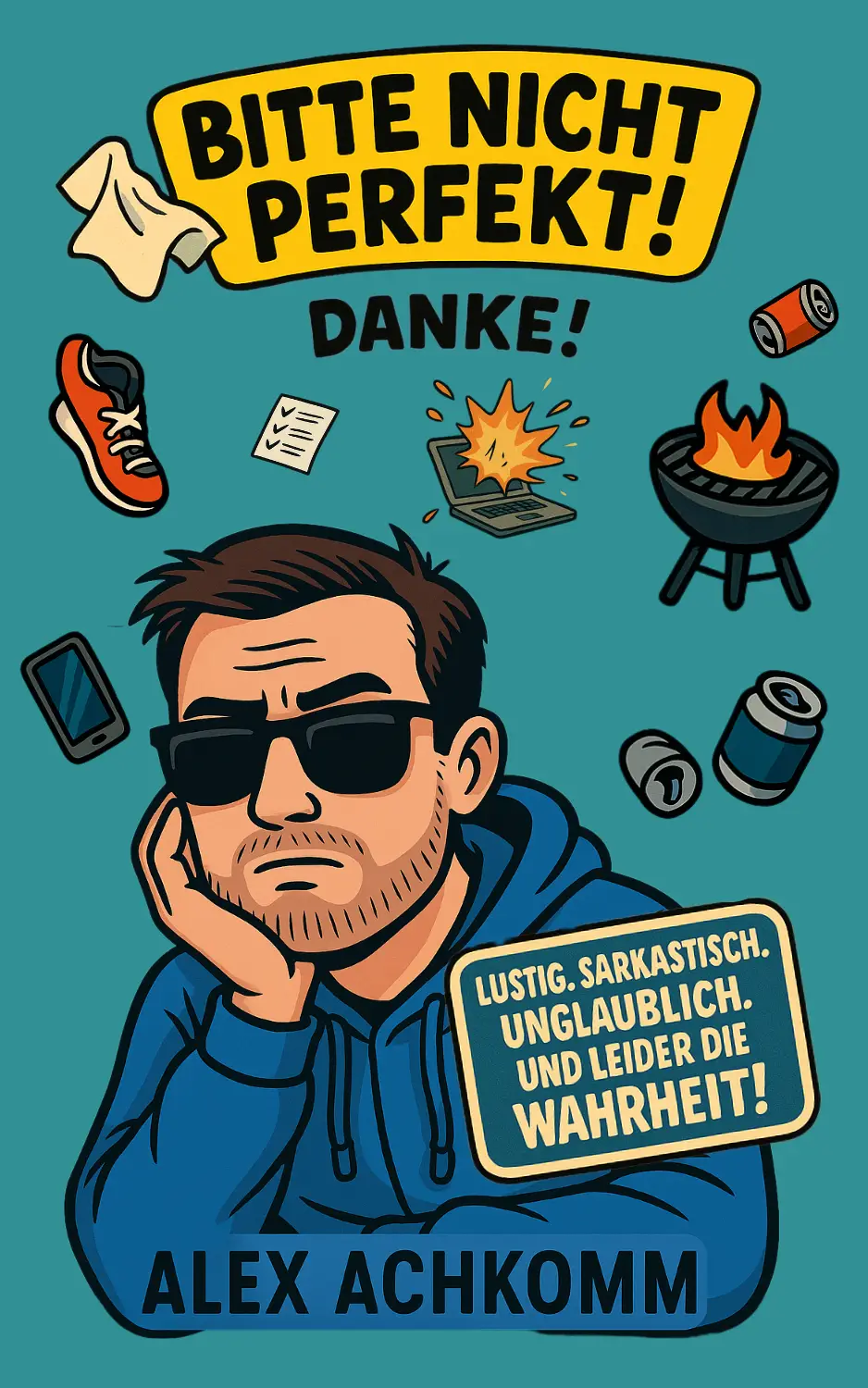Bücher für Erwachsene mit Humor, Alex Achkomm - sarkastisch, ironisch, echt!