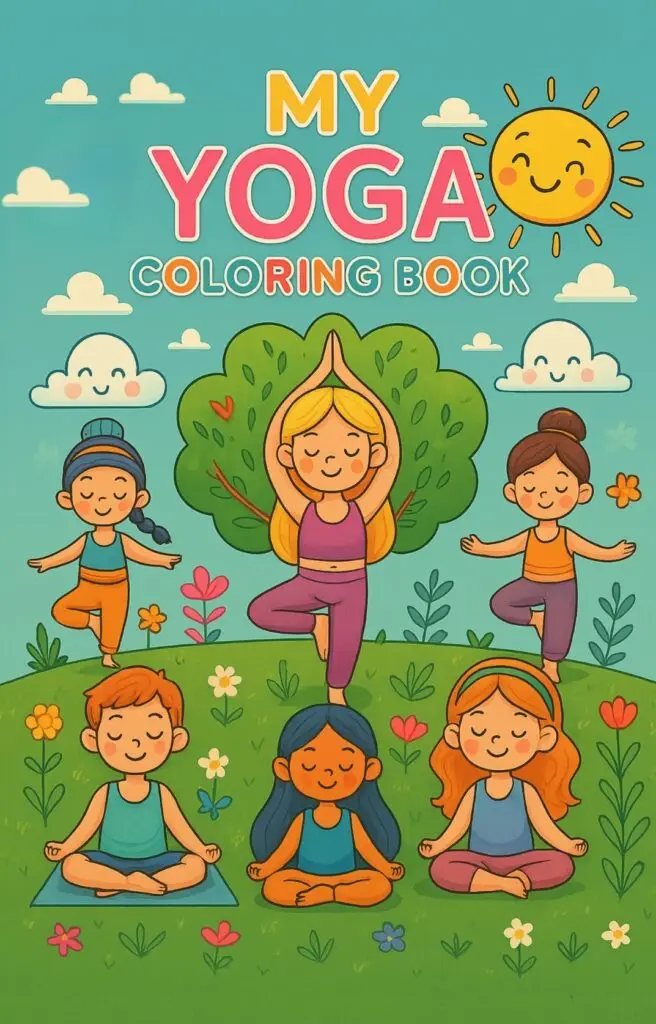 Cover des My Yoga Coloring Book – Kreatives Ausmalbuch mit Yoga-Übungen für Kinder und Erwachsene